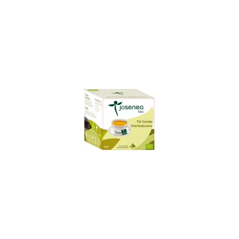 Josenea té verde hierbabuena bio 10 pirámides en sobre | Farmacia Barata Josenea té verde hierbabuena bio 10 pirámides en sobre | Farmacia Barata