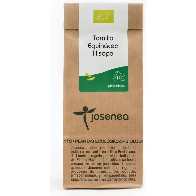 Josenea tomillo_echinacea y hisopo bio 10 piramides | Farmacia Barata