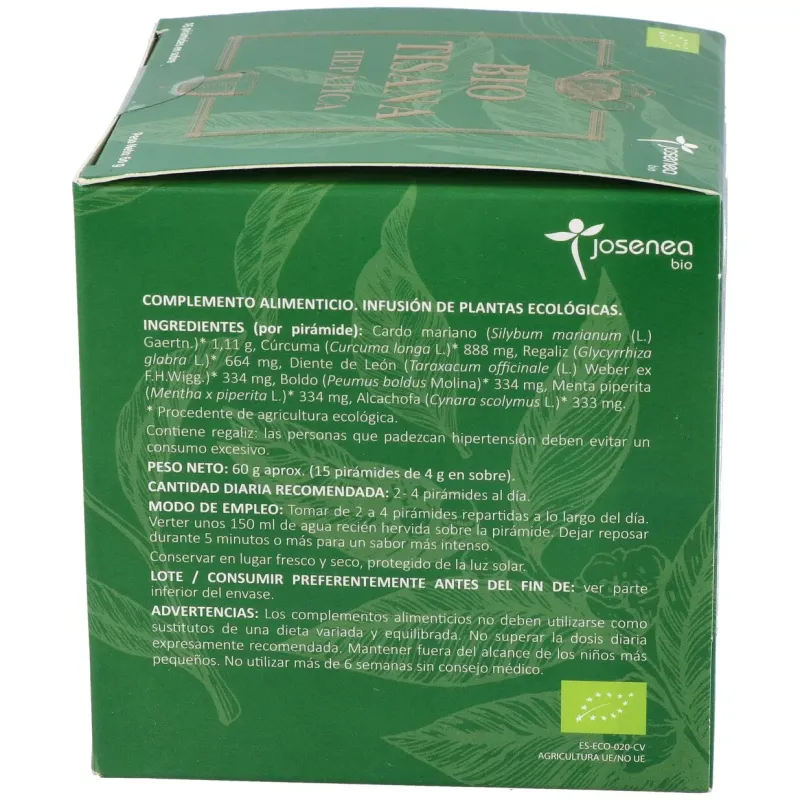 Biotisana hepatica 15 piramides ensobradas | Farmacia Barata