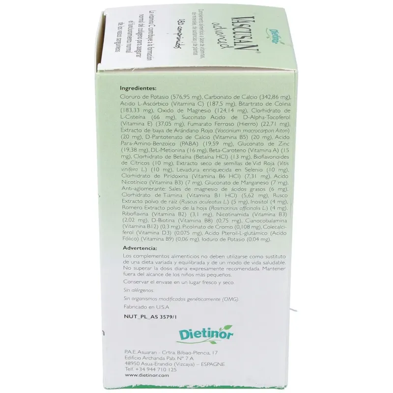 Dietinor vascusan advanced 180 tabletas | Farmacia Barata