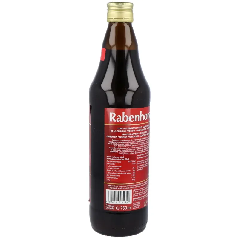 Rabenhorst zumo de arandano rojo americano 750ml | Farmacia Barata