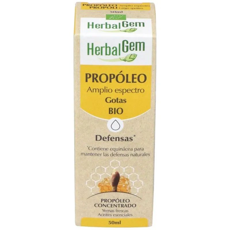 Herbalgem propóleo bio amplio espectro gotas 50ml | Farmacia Barata