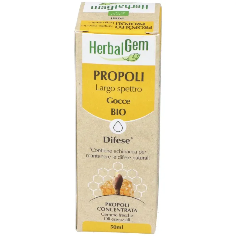 Herbalgem propóleo bio amplio espectro gotas 50ml | Farmacia Barata
