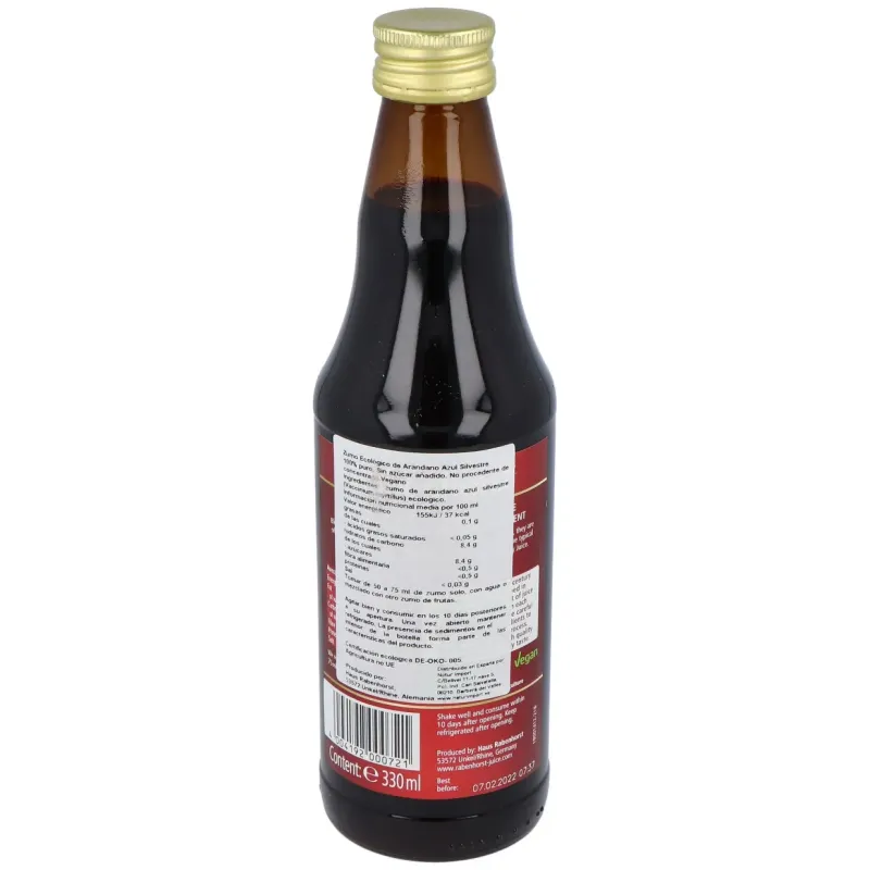 Rabenhorst zumo arándano azul silvestre 330ml | Farmacia Barata
