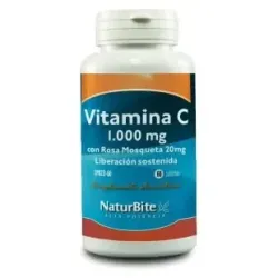 Naturbite vitamina c 1000mg con rosa mosqueta 20mg 60 tabletas