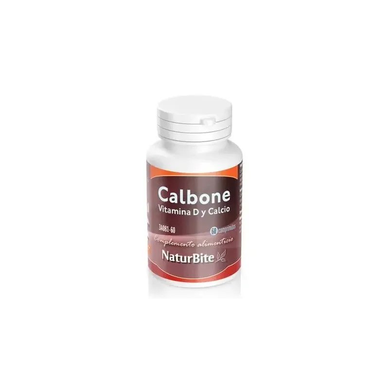 Naturbite vitamina d y calcio calbone 60caps | Farmacia Barata