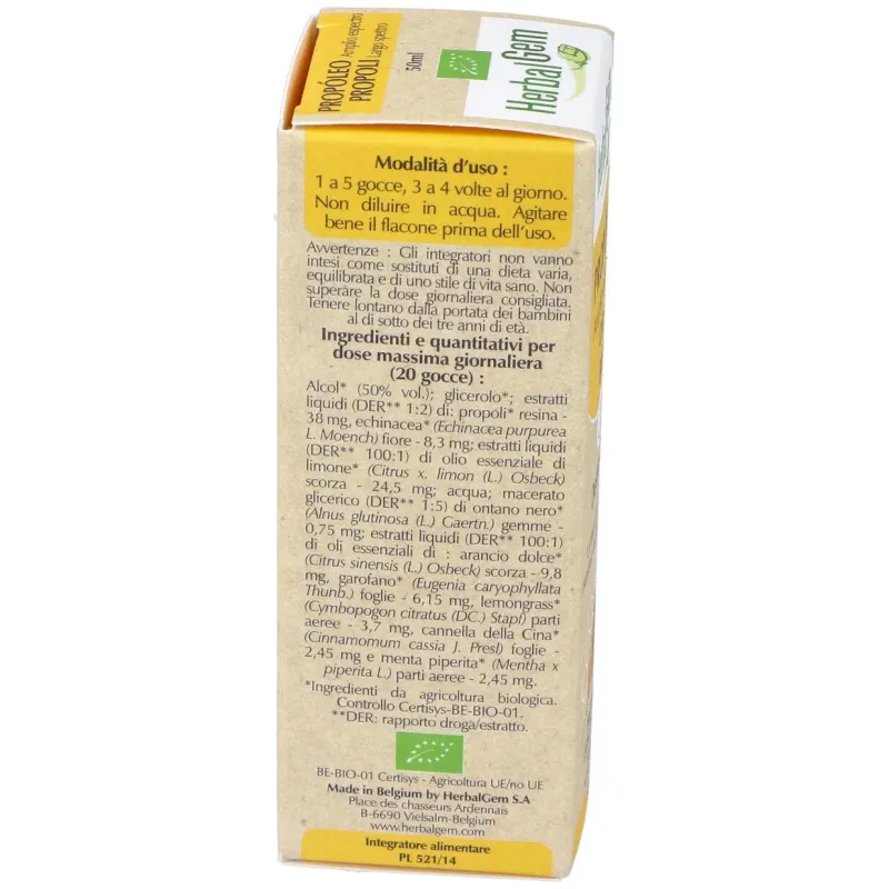 Herbalgem propóleo bio amplio espectro gotas 50ml | Farmacia Barata