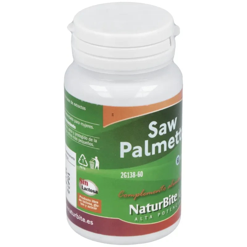 Naturbite saw palmetto 1000mg 60caps | Farmacia Barata