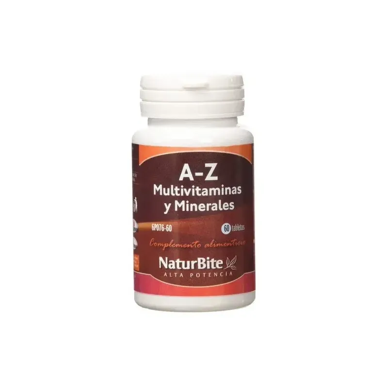 Naturbite a-z multivitaminas y minerales 60 tabs | Farmacia Barata