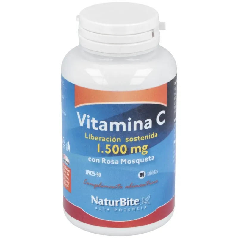 Vitamina c 1500mg. con rosa mosqueta lib.s 90comp. | Farmacia Barata