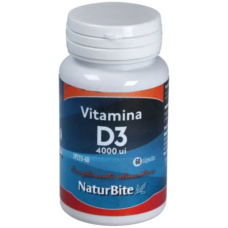 Naturbite vitamina d3 4000 ui 60caps | Farmacia Barata Naturbite vitamina d3 4000 ui 60caps | Farmacia Barata