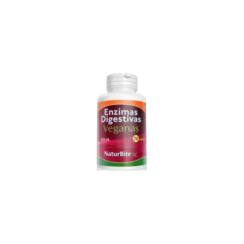 Naturbite enzimas digestivas veganas 250comp | Farmacia Barata