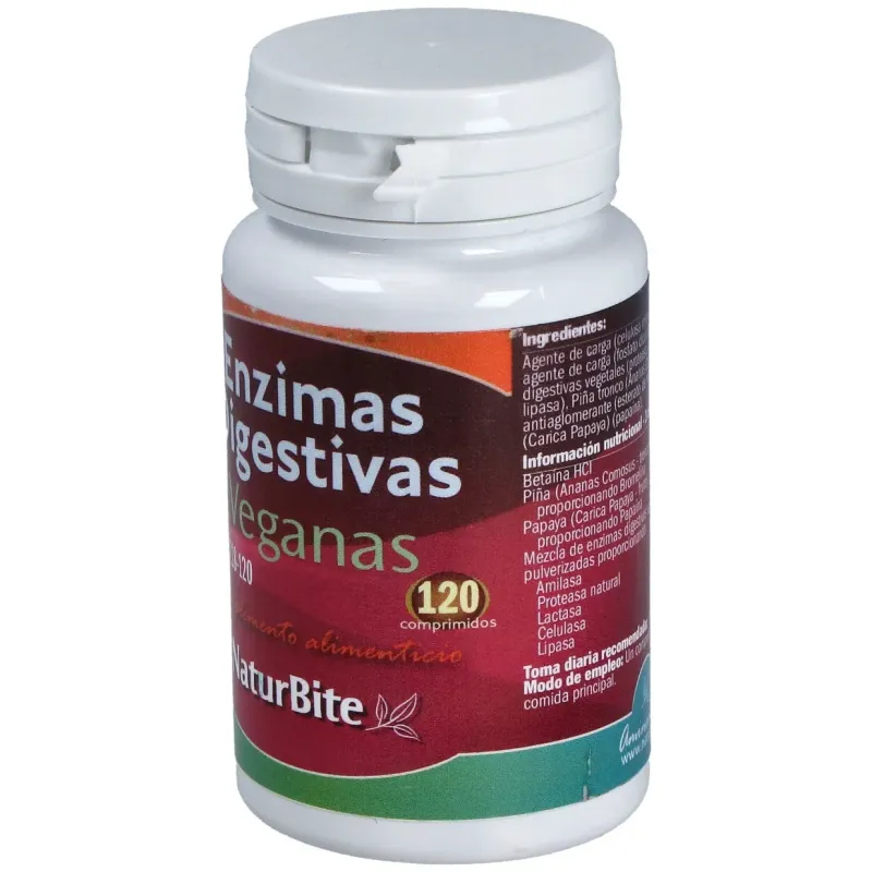Naturbite enzimas digestivas 120comp | Farmacia Barata