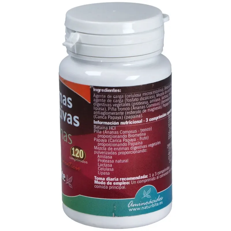 Naturbite enzimas digestivas 120comp | Farmacia Barata
