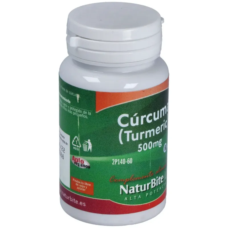 Naturbite turmeric curcuma 500mg 60caps | Farmacia Barata
