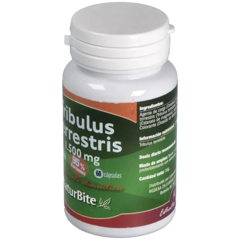 Naturbite tribulus terrestris 1500mg 60caps | Farmacia Barata