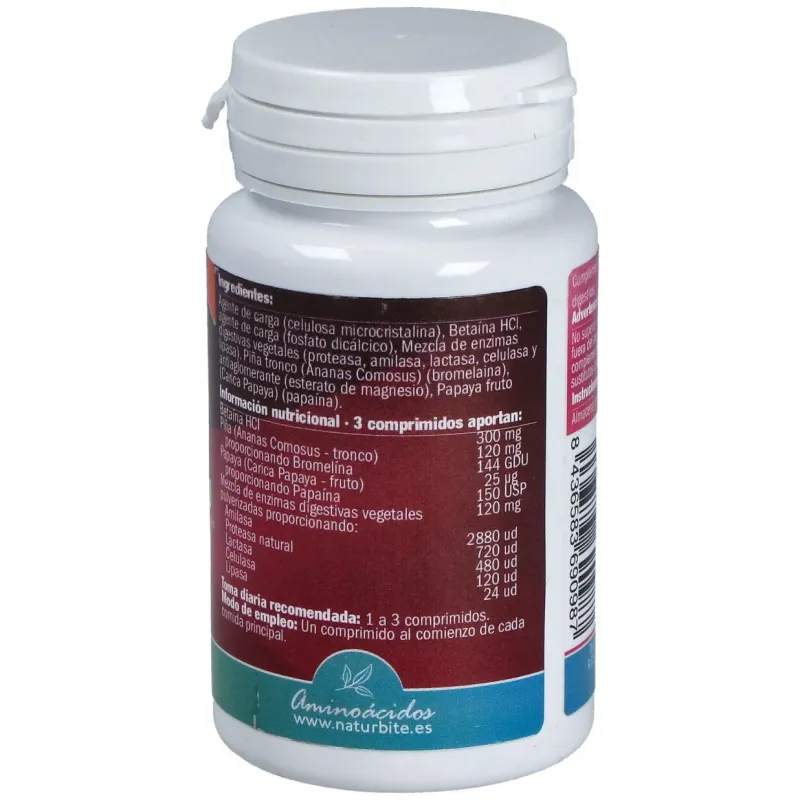Naturbite enzimas digestivas 120comp | Farmacia Barata
