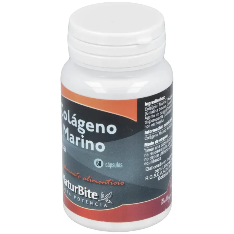 Naturbite colageno marino 400mg 60caps | Farmacia Barata