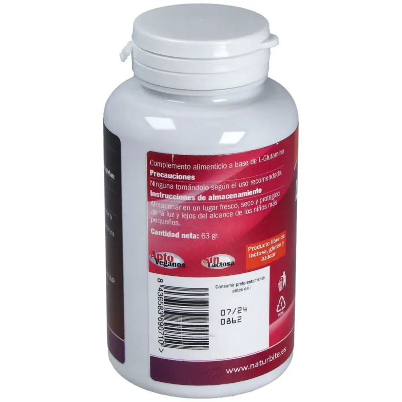 Naturbite l.glutamina 1000mg 60caps | Farmacia Barata Naturbite l.glutamina 1000mg 60caps | Farmacia Barata