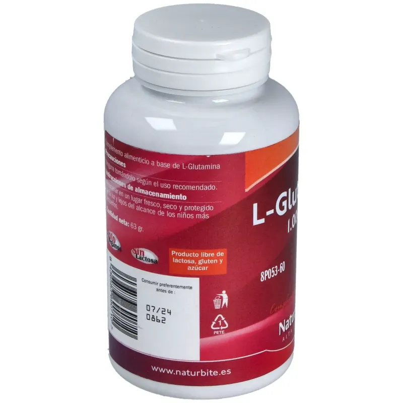 Naturbite l.glutamina 1000mg 60caps | Farmacia Barata Naturbite l.glutamina 1000mg 60caps | Farmacia Barata