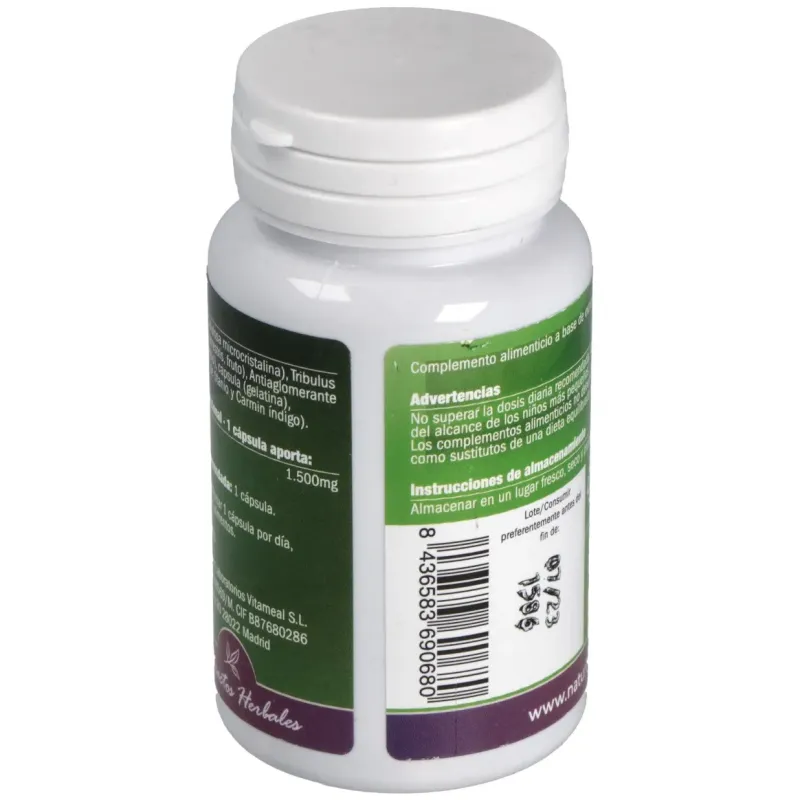 Naturbite tribulus terrestris 1500mg 60caps | Farmacia Barata