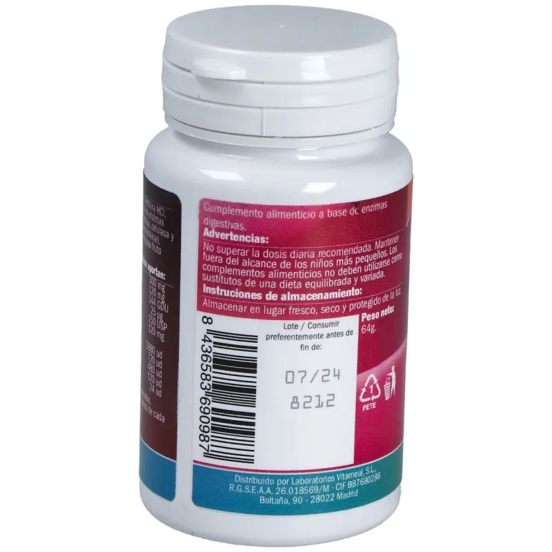 Naturbite enzimas digestivas 120comp | Farmacia Barata