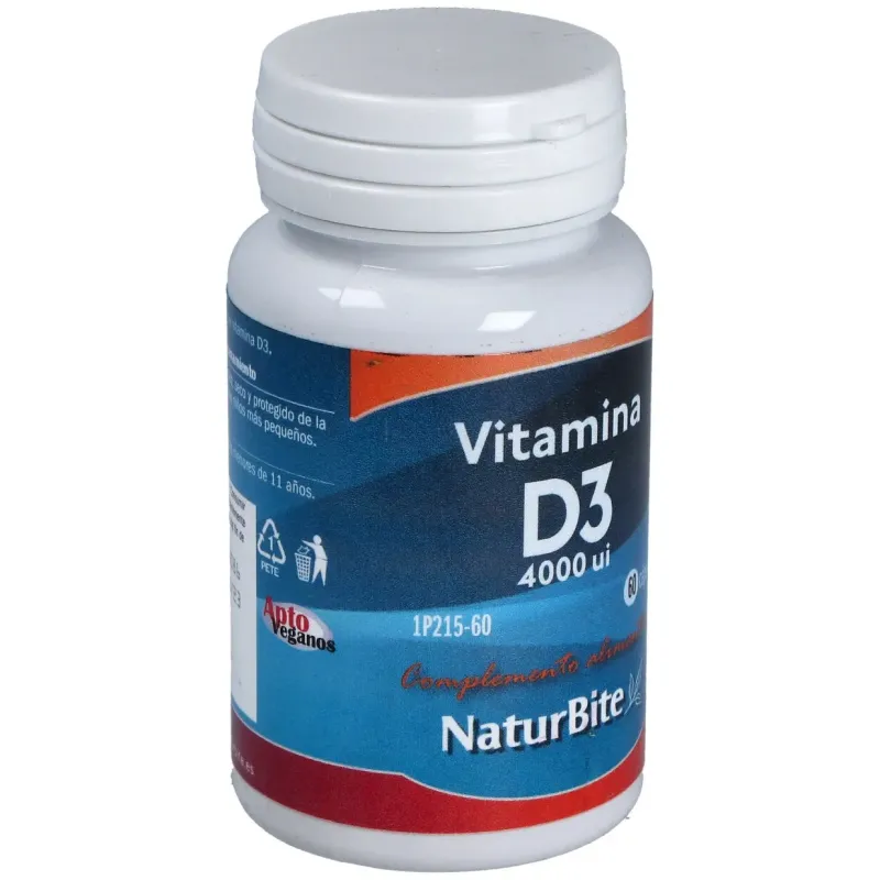 Naturbite vitamina d3 4000 ui 60caps | Farmacia Barata Naturbite vitamina d3 4000 ui 60caps | Farmacia Barata