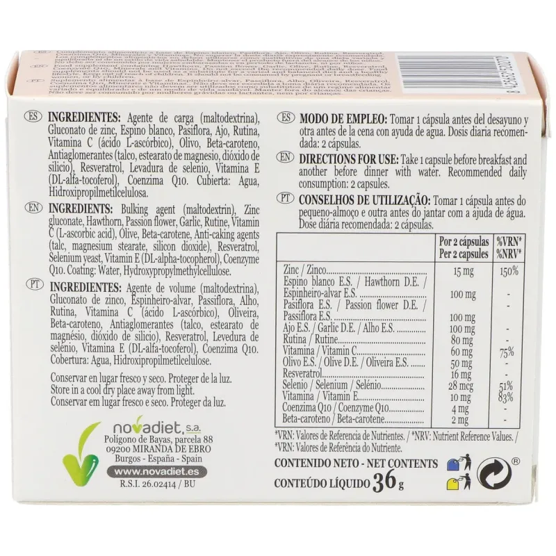 Novadiet delcora 60 cápsulas | Farmacia Barata