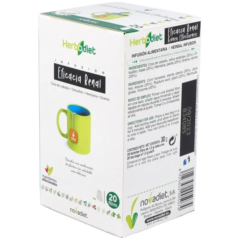 Herbodiet herbodiet eficacia renal 20 bolsitas filtro | Farmacia Barata