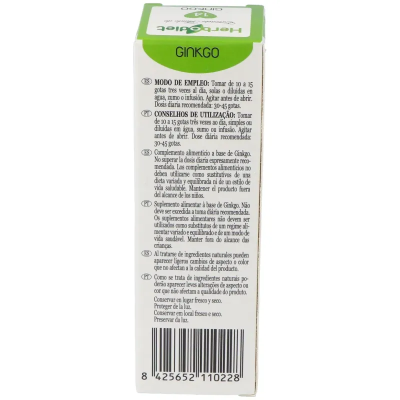 Herbodiet ext.fluido ginkgo biloba 50ml. | Farmacia Barata