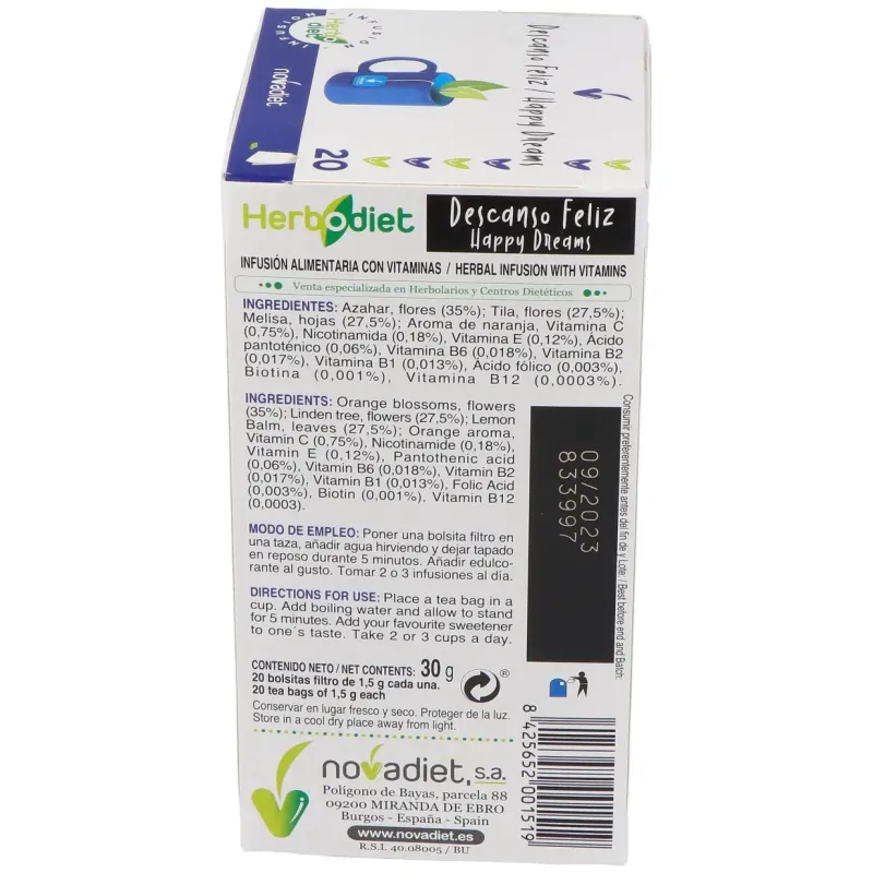 Novadiet herbodiet descanso feliz 20filtros | Farmacia Barata Novadiet herbodiet descanso feliz 20filtros | Farmacia Barata