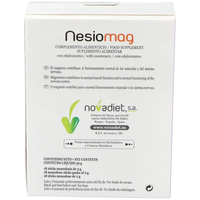 Novadiet nesiomag 18 sticks | Farmacia Barata