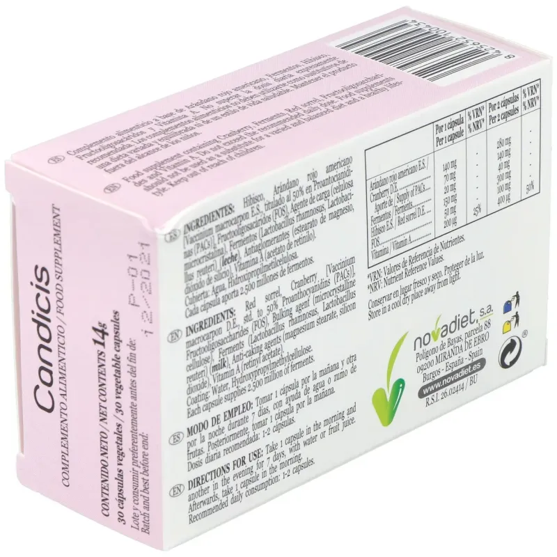 Novadiet candicis 30 caps | Farmacia Barata