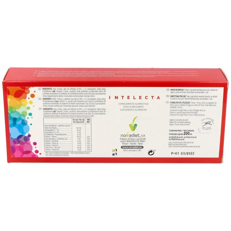 Novadiet intelecta 20 viales | Farmacia Barata