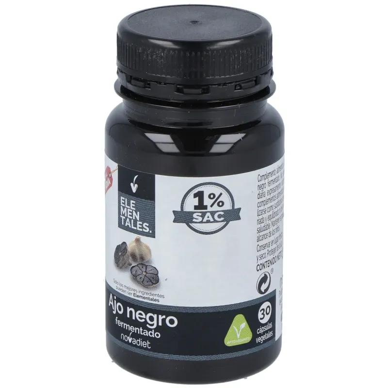Novadiet ajo negro fermentado 30 cápsulas vegetales | Farmacia Barata