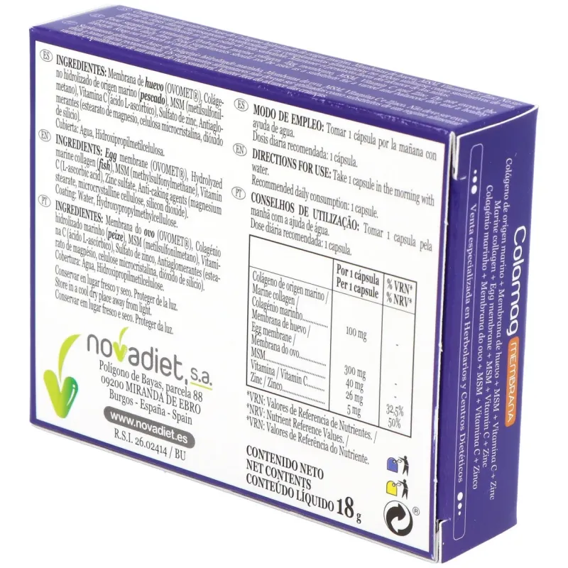 Novadiet colamag membrana 30 cápsulas | Farmacia Barata