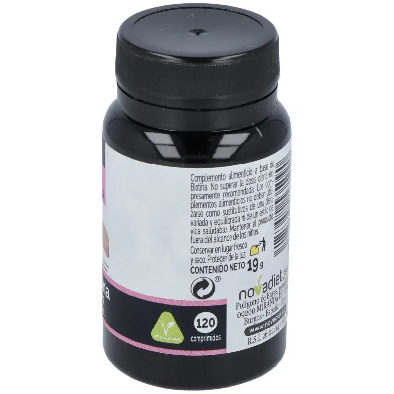 Novadiet biotina 500 mcg 120 comprimidos | Farmacia Barata