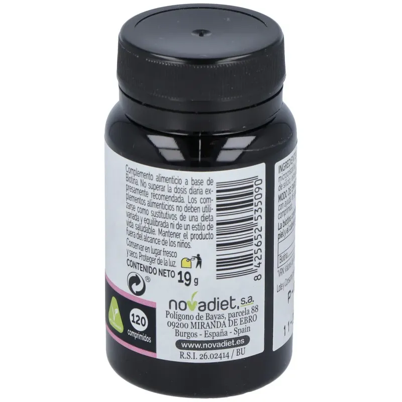 Novadiet biotina 500 mcg 120 comprimidos | Farmacia Barata