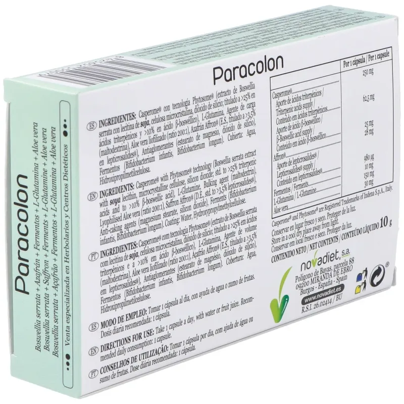 Novadiet paracolon cápsulas 15 cápsulas | Farmacia Barata