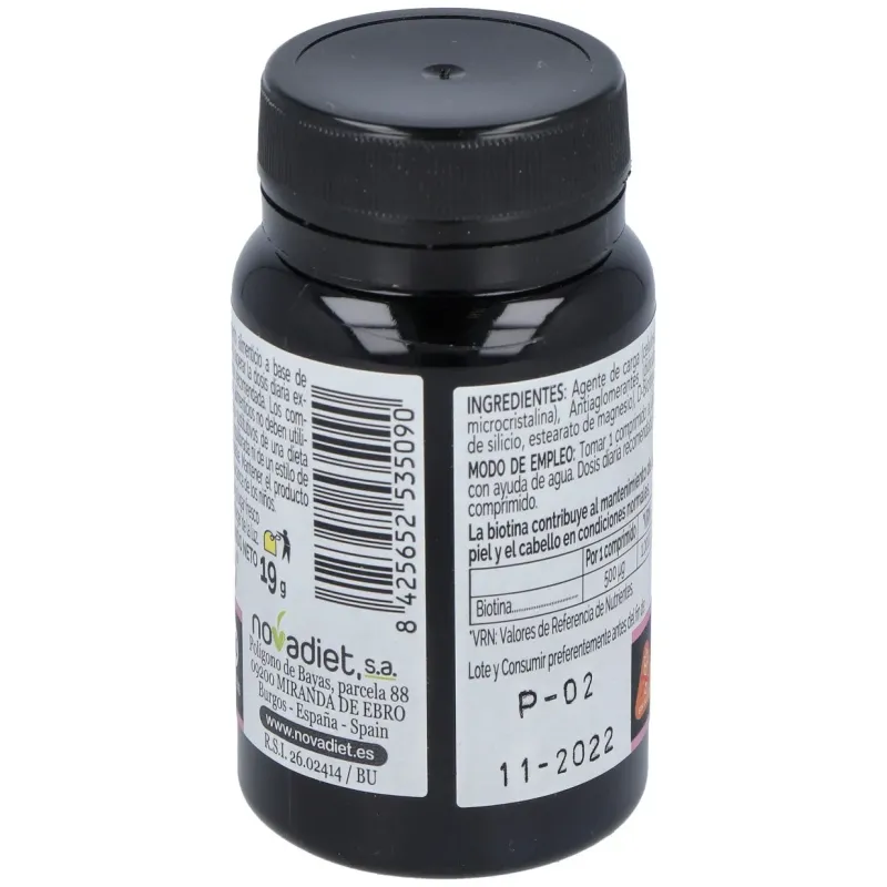 Novadiet biotina 500 mcg 120 comprimidos | Farmacia Barata