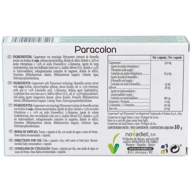 Novadiet paracolon cápsulas 15 cápsulas | Farmacia Barata