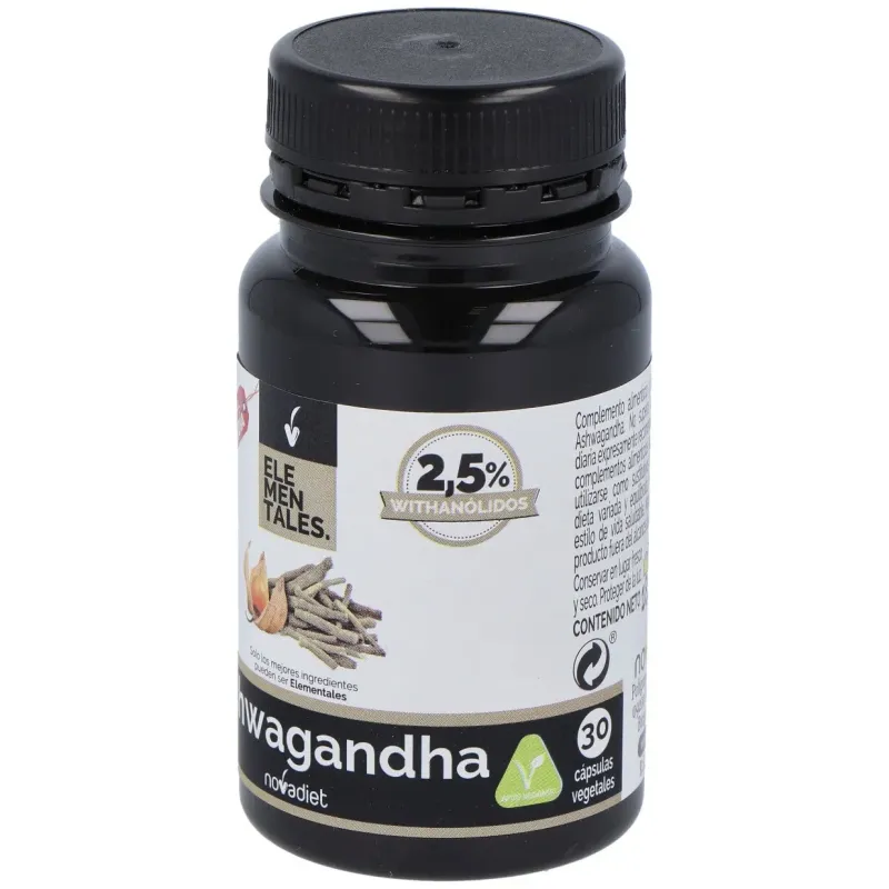 Novadiet ashwagandha 30 cápsulas vegetales | Farmacia Barata