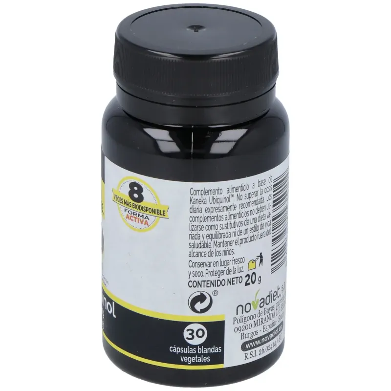 Novadiet ubiquinol 100 mg 30 cápsulas vegetales | Farmacia Barata