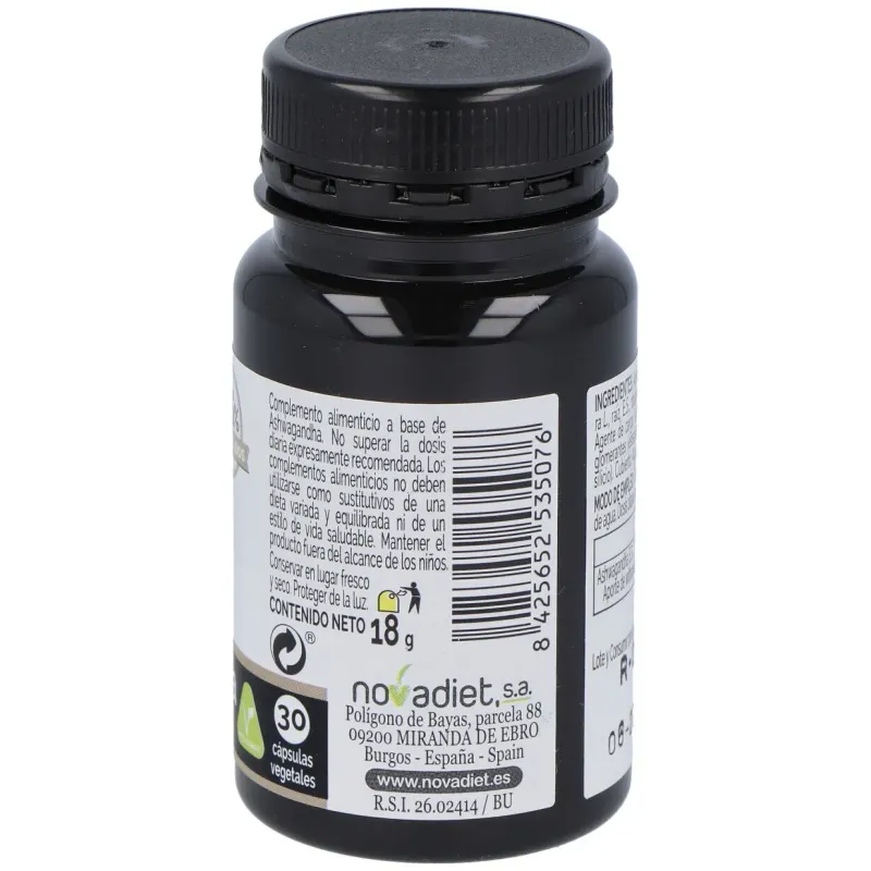 Novadiet ashwagandha 30 cápsulas vegetales | Farmacia Barata