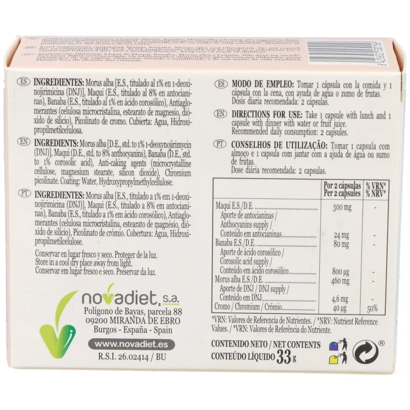 Novadiet preglucem 60 cápsulas | Farmacia Barata