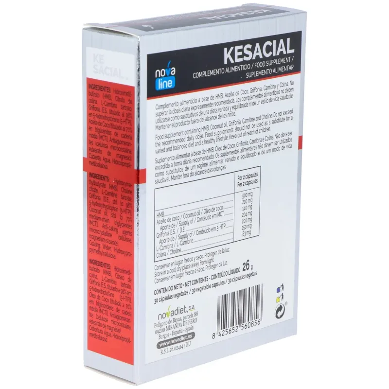 Kesacial - novadiet - 30 cápsulas | Farmacia Barata Kesacial - novadiet - 30 cápsulas | Farmacia Barata