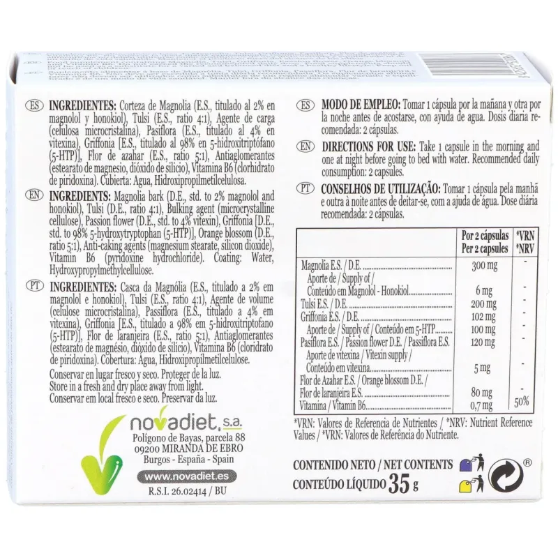 Novadiet ansiolimit 60caps | Farmacia Barata