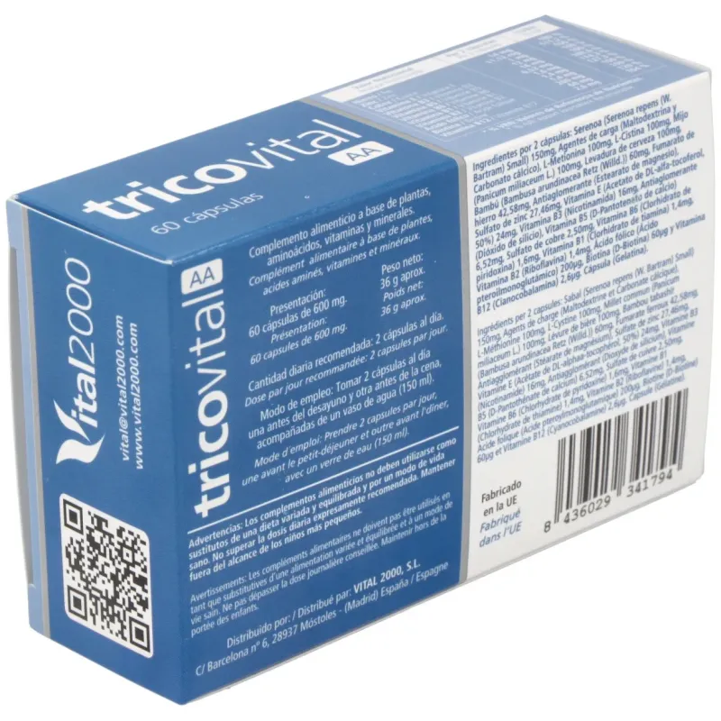 Tricovital aa 60cap. | Farmacia Barata