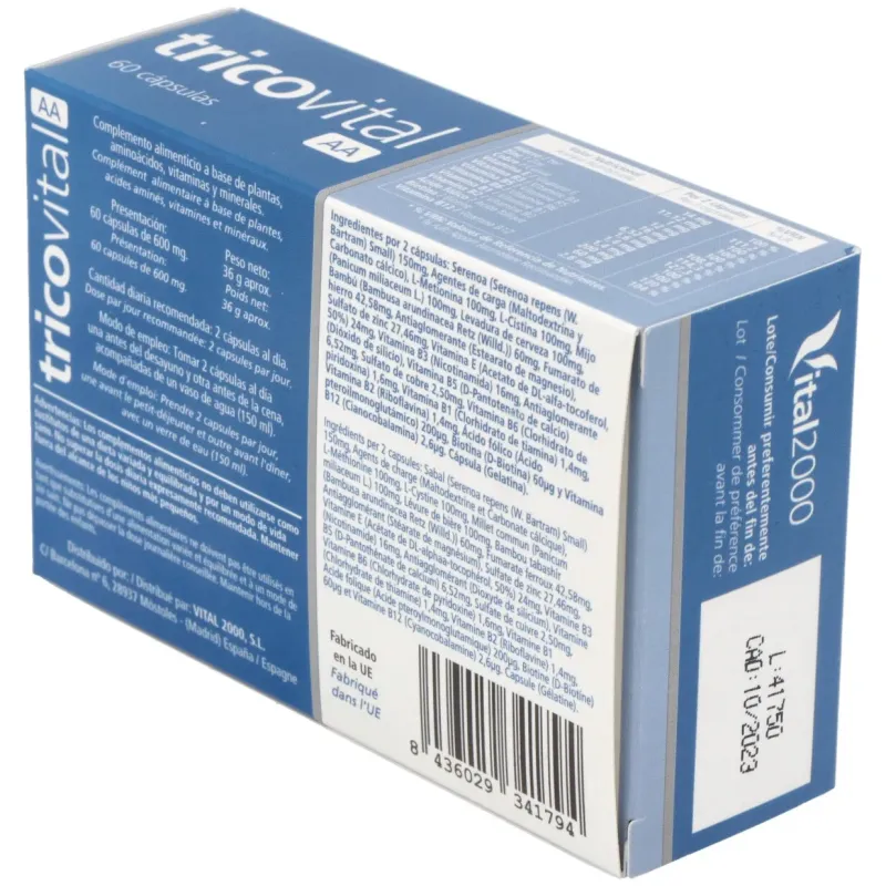 Tricovital aa 60cap. | Farmacia Barata