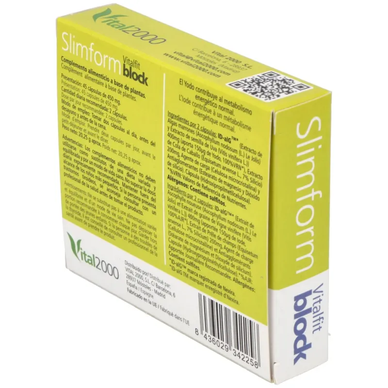 Vital 2000 slimform block 45caps | Farmacia Barata
